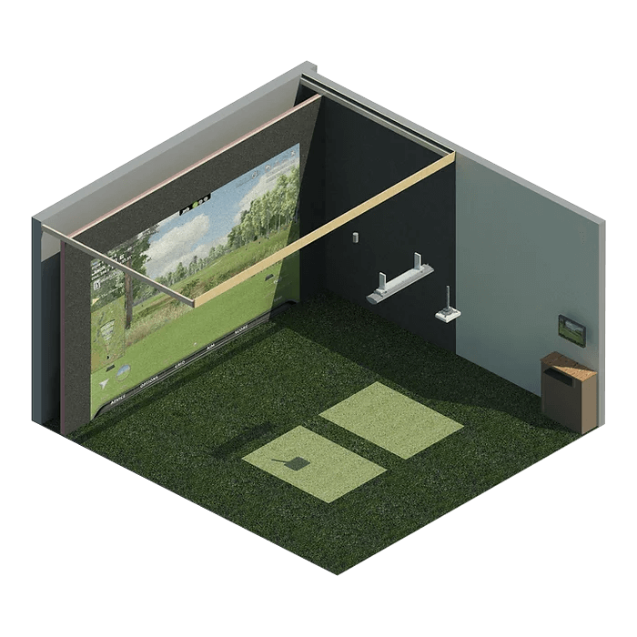 Flatscreen golf simulator
