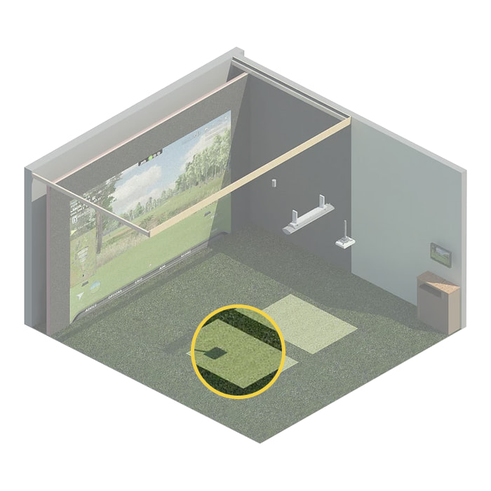 Turf for a golf simulator