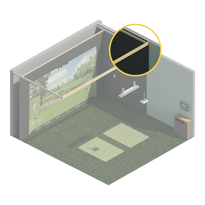 Custom golf simulator enclosure