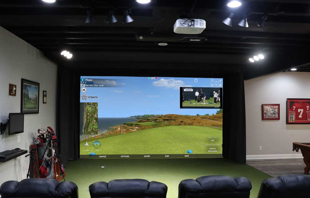 An in-home golf simulator